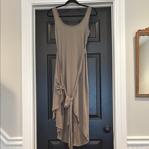 Elegant Tan Sleeveless Dress